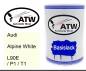 Preview: Audi, Alpine White, L90E / P1 / T1: 500ml Lackdose, von ATW Autoteile West.